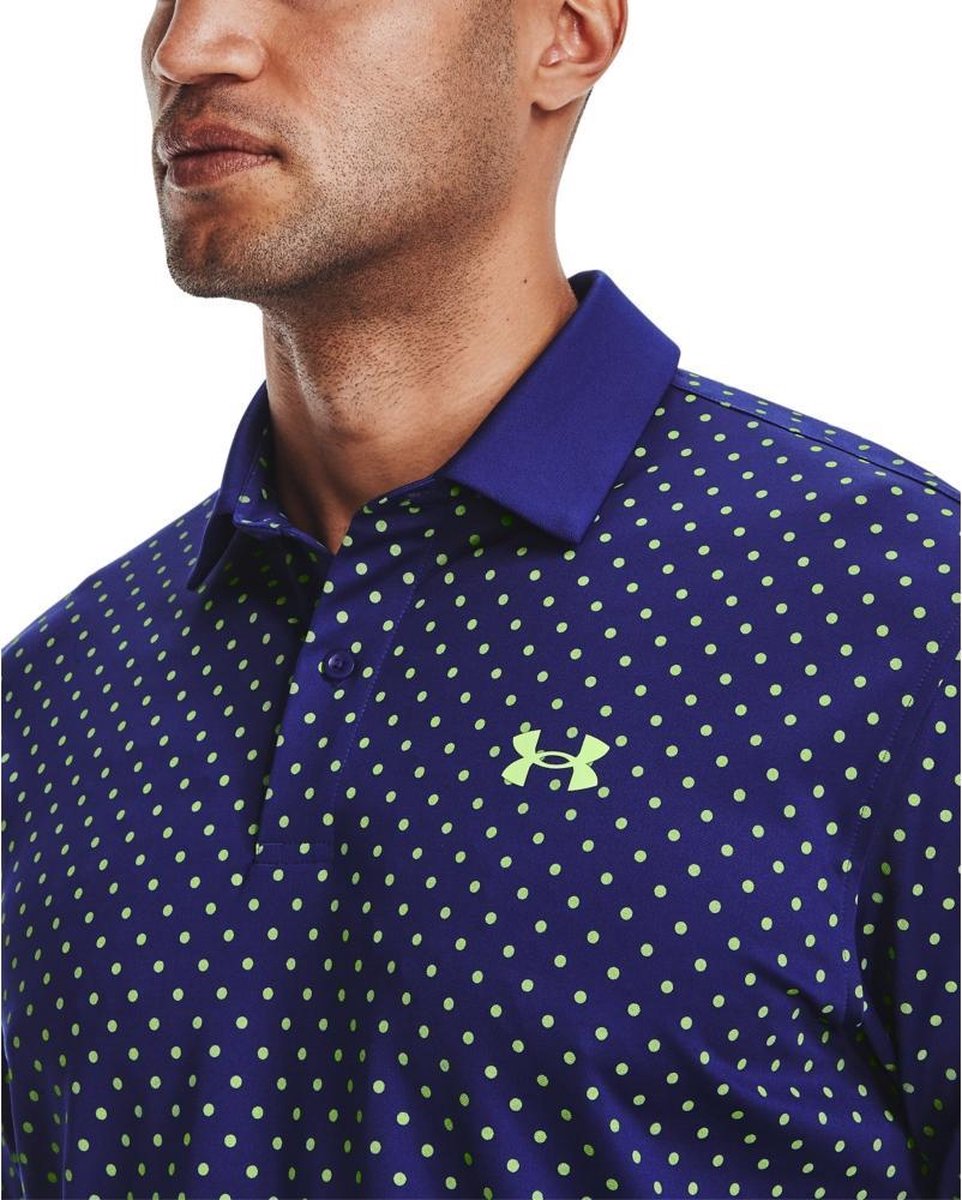 UA Performance Printed Polo-Regal / Summer Lime / Summer Lime maat: XS    heren > golf kleding > polo