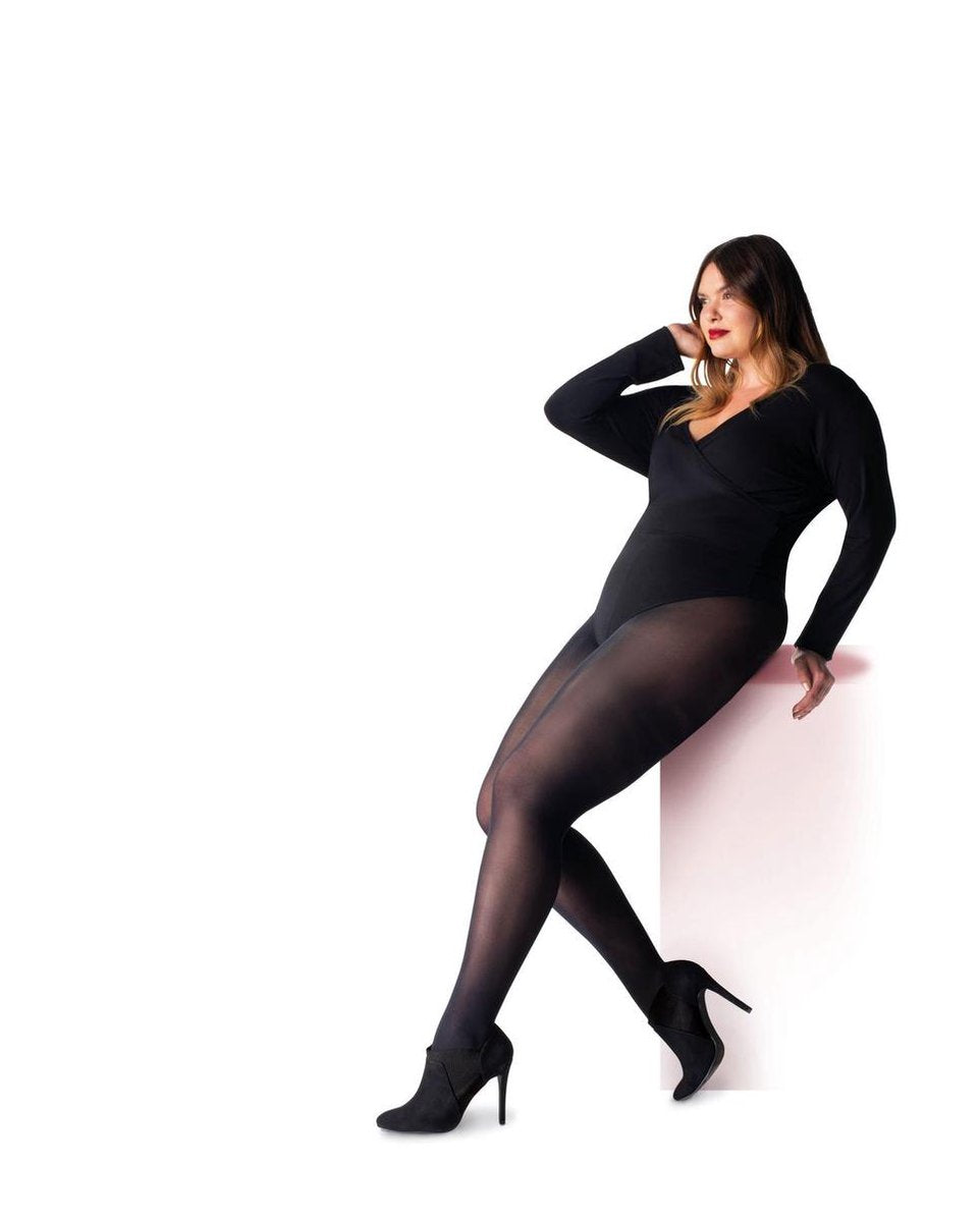 Pretty Polly Curves 70 denier zwarte cooling opaque Tights maat 46 - 54