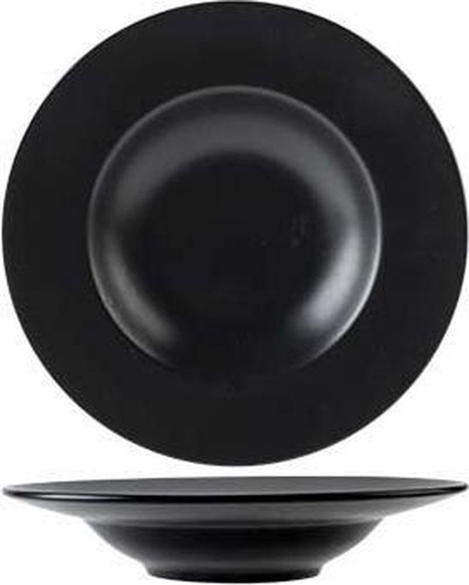Oscar Black Pastabord - Diep Bord - Ø 17.5cm
