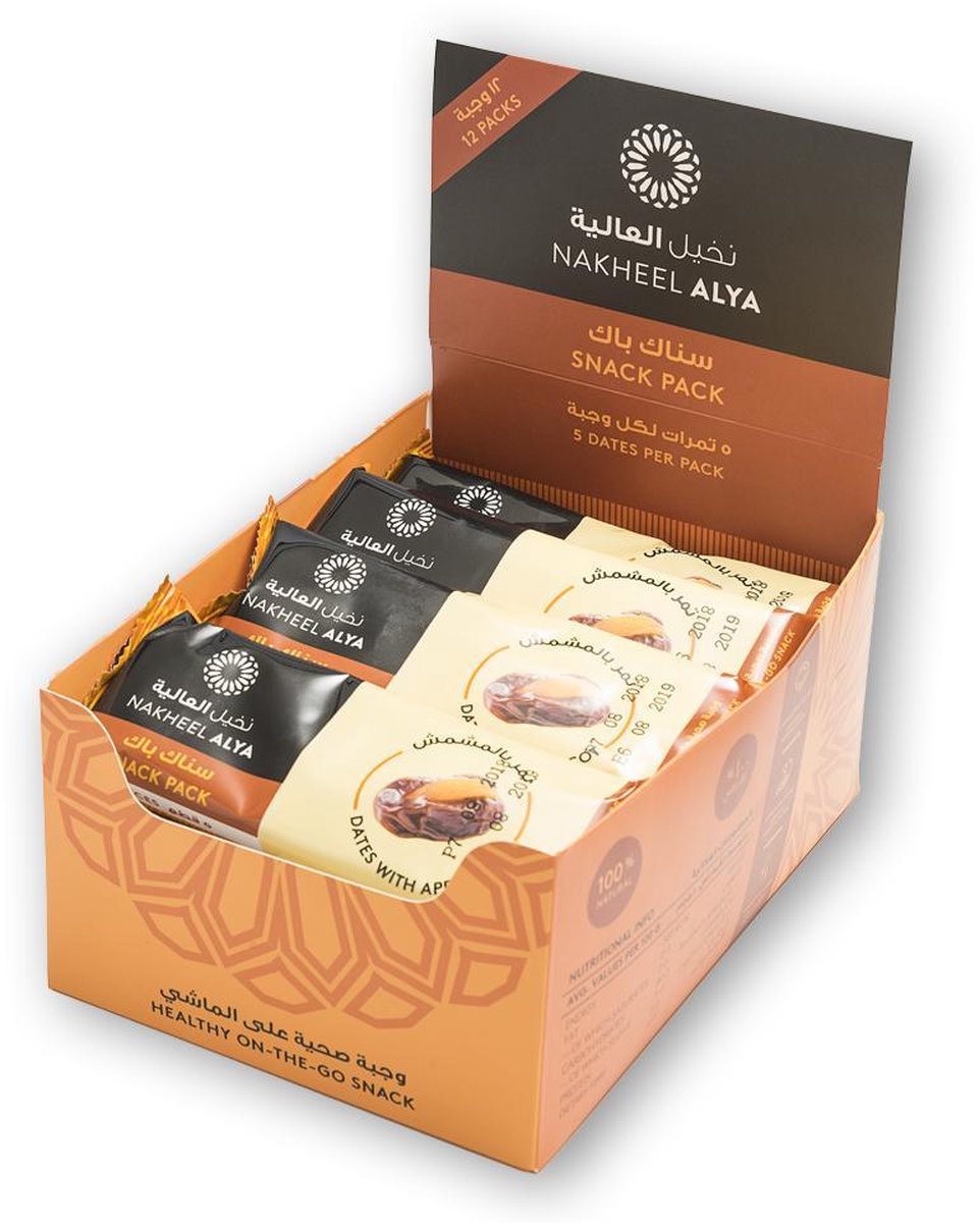 Snack Pack Dadels met Abrikoos 12x75gr