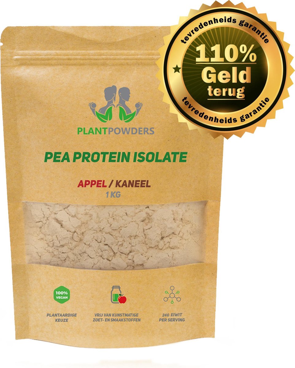 Plantpowders - Plantaardige Eiwitshake - Proteïne Poeder - Eiwitpoeder - Vegan Proteïne Shake - Appel/Kaneel - 1000 gram (33 shakes)