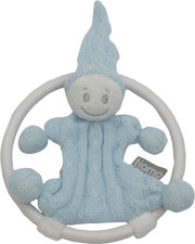 Tiamo Bijtring gebreid popje licht blauw