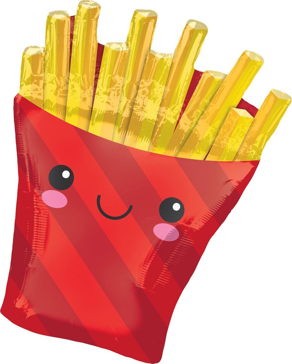 SuperShape XL French Fries Foil Balloon P30 Packaged 58cm x 71cm