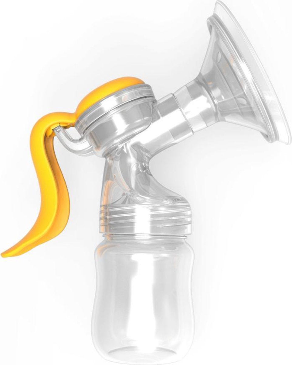Borstkolf – Handkolf – Handmatig te bedienen – Ergonomisch design – Vermijd pijnlijke polsen na het kolven – 150 ML opvangflesje – Met extra speen