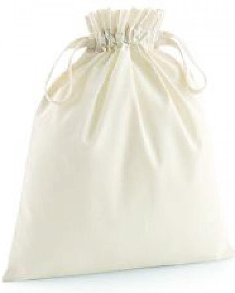 Organic Cotton Draw Cord Bag Maat XS (Natuurlijk)