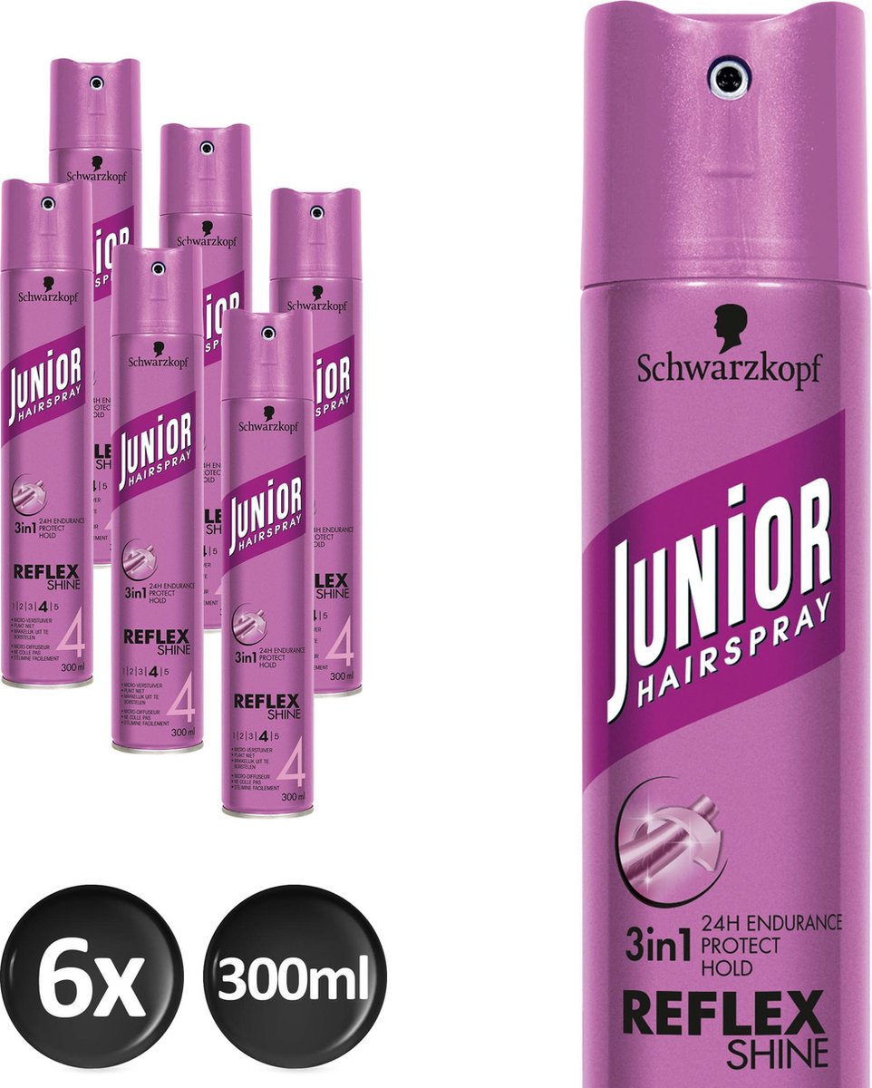 Schwarzkopf Junior Ultra Reflex Shine Haarsrapy 300 ml - 6 stuks - Voordeelverpakking