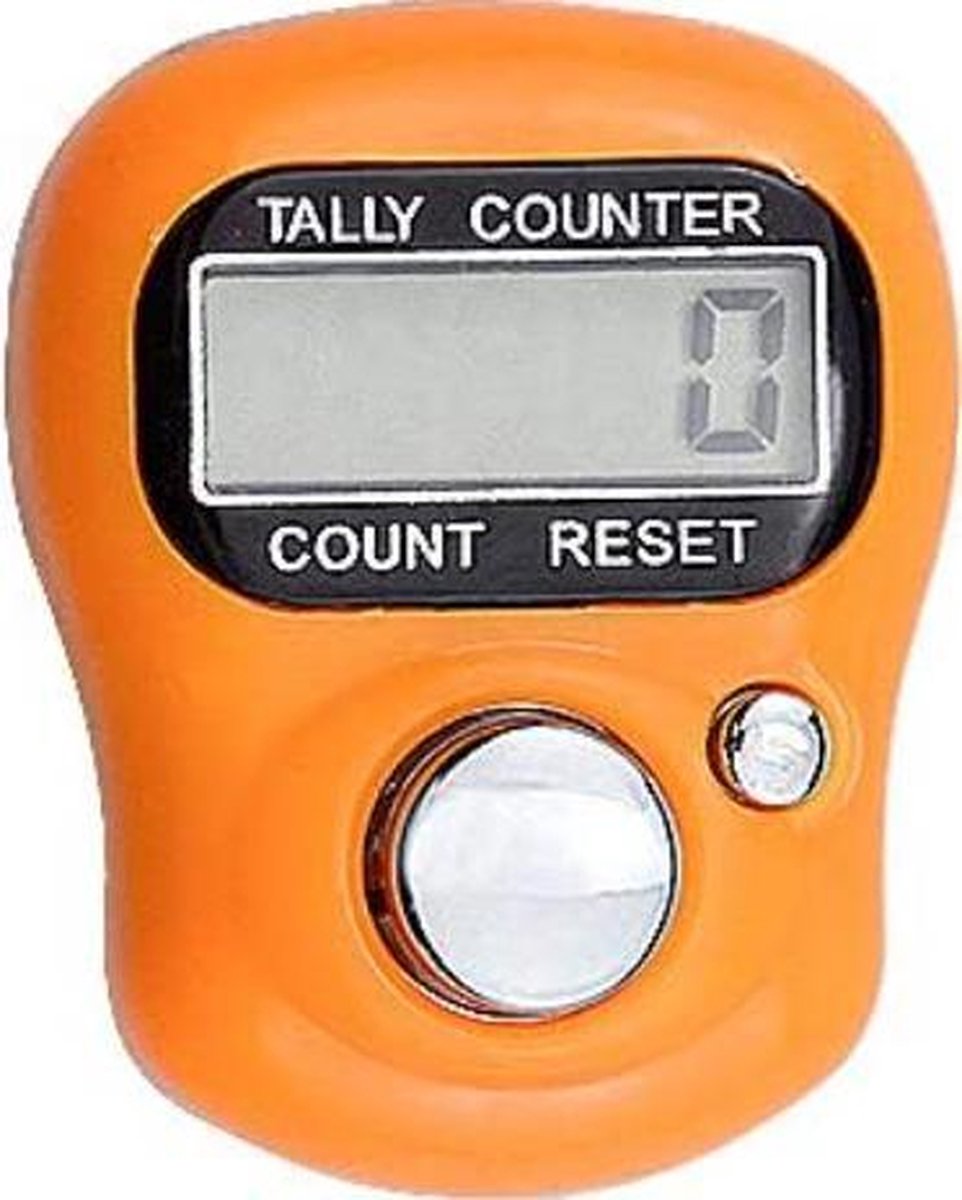 Firsttee Digitale Scoreteller - Compact - Teller - Personenteller - Handteller - Counter strike - Tally counter - Golf sport – Slagenteller – Golf accessoires –  Golftrainingsmateriaal - Golf training - Golftrolley - Cadeau - Golfset - Oranje