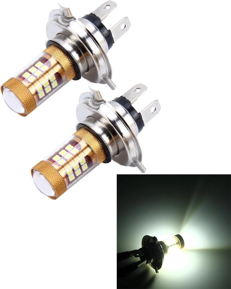 2 STKS H4 15W 1300 LM 6500K 28 SMD-3030 LED's Auto Mistlampen
