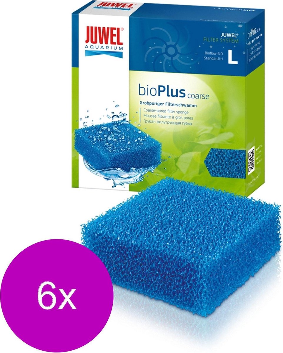 Juwel Bioplus Grof L Standaard - Filtermateriaal - 6 x 12.5x12.5x5 cm Standard