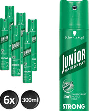 Schwarzkopf Junior Strong Haarspray 300 ml - 6 stuks - Voordeelverpakking