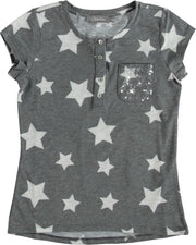 Geisha zacht grijs t-shirt meisje - maat 128