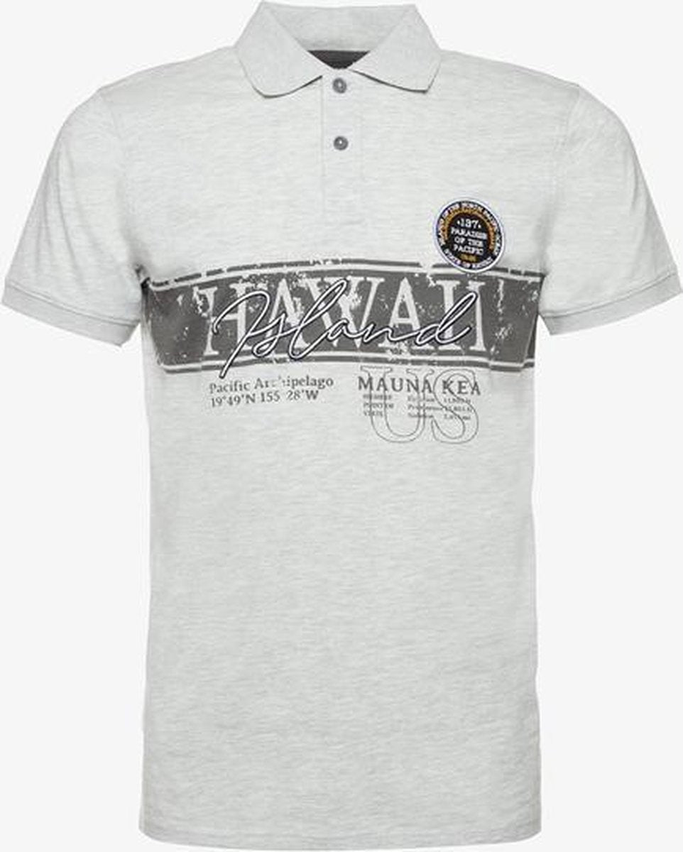 Unsigned heren polo - Grijs - Maat M