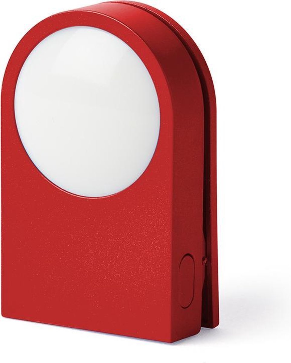 Lexon Lucie Draagbare Led Clip Rood