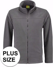 Grote maten grijs fleece vest met rits voor volwassenen 3XL (46/58)