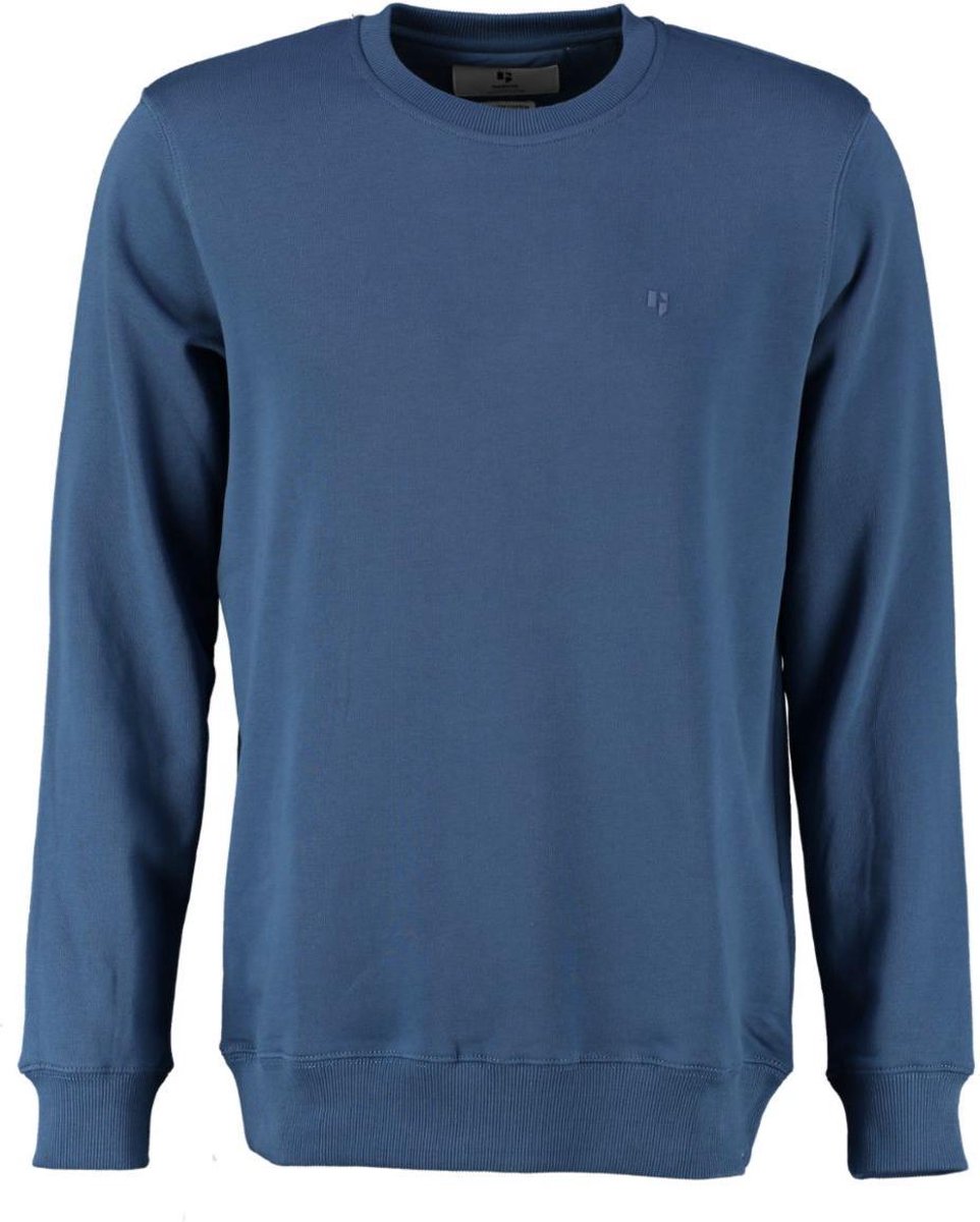 Garcia blauwe sweater biologisch katoen - valt ruim - Maat XL
