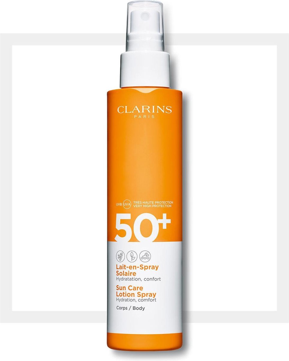 Clarins Sun Care Body Lotion Spray UVA/UVB 50+ zonnebrandlotion 150 ml 2 uur Lichaam