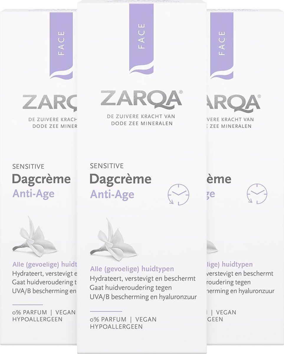 3x Zarqa Dagcreme Anti-Age 50 ml