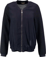 Garcia donkerblauw bomber jasje vestje materiaalmix - Maat XS