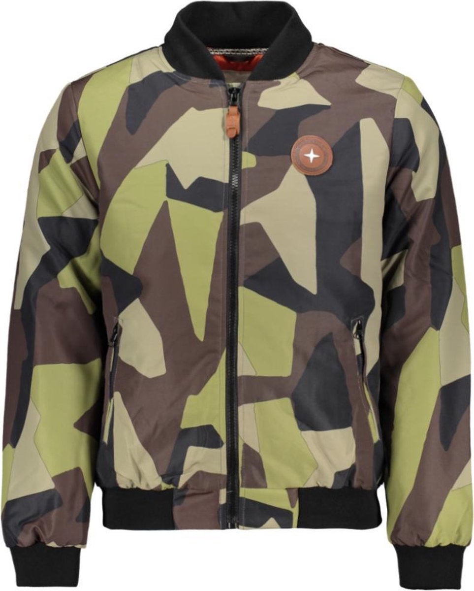Jacket Bomber Logo Ma141013 Camo Green