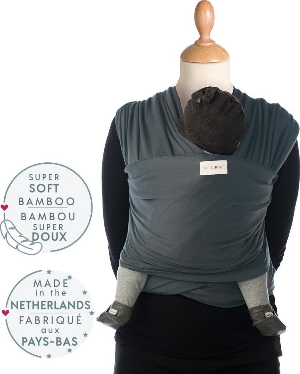 Babylonia TRICOT SLEN BAMBOO Draagdoek Baby - 500 cm - Smokey Grey