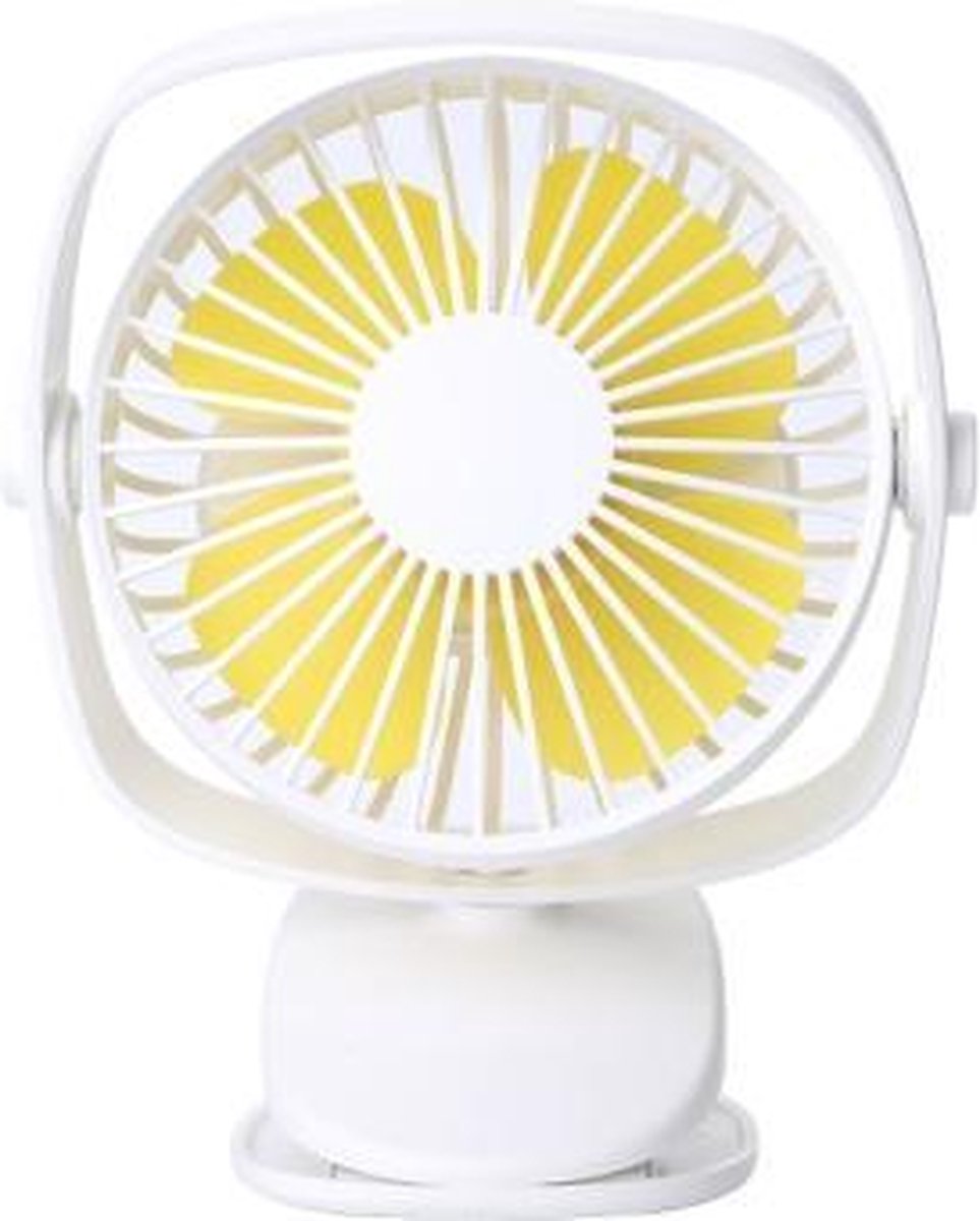 SF-L12 Multifunctionele Desktop Mini Ventilator Kinderwagen Slaapzaal Kantoor Draagbare Clip Ventilator (Wit)