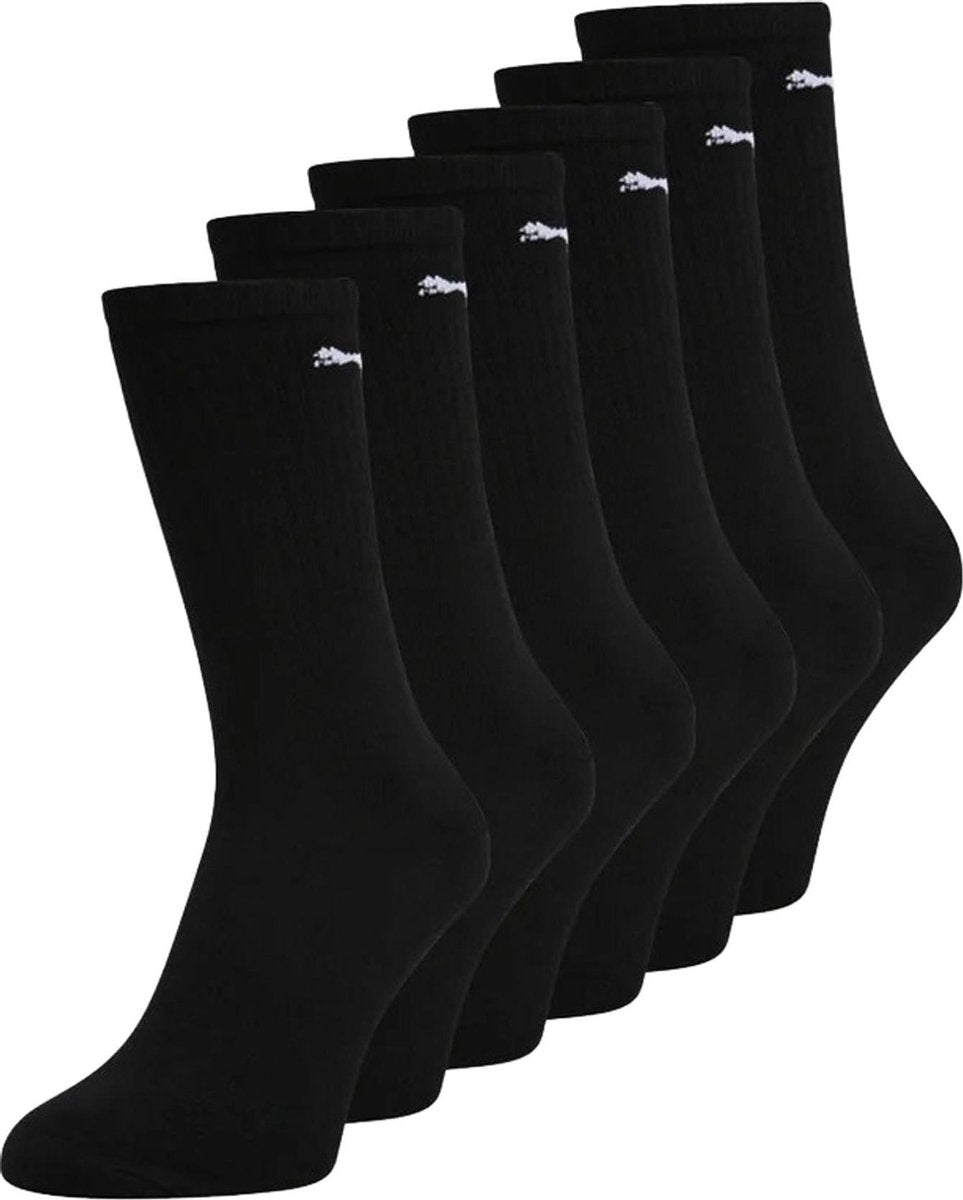 Puma Sport Crew (6-Pack) Sokken (regular) - Maat 47-49 - Unisex - zwart/wit