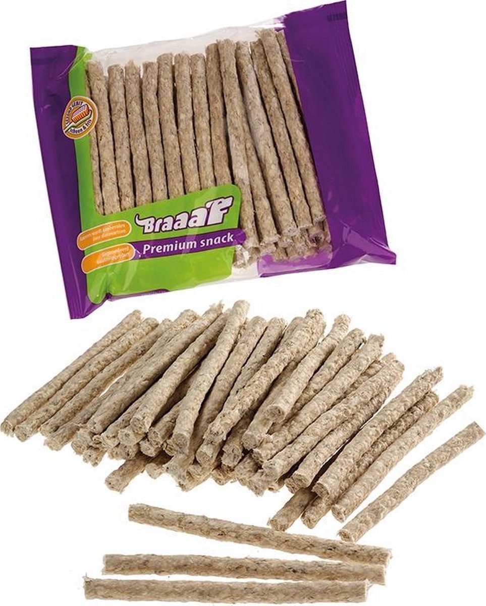 Braaaf Munchy Sticks naturel 50 stuks x 10
