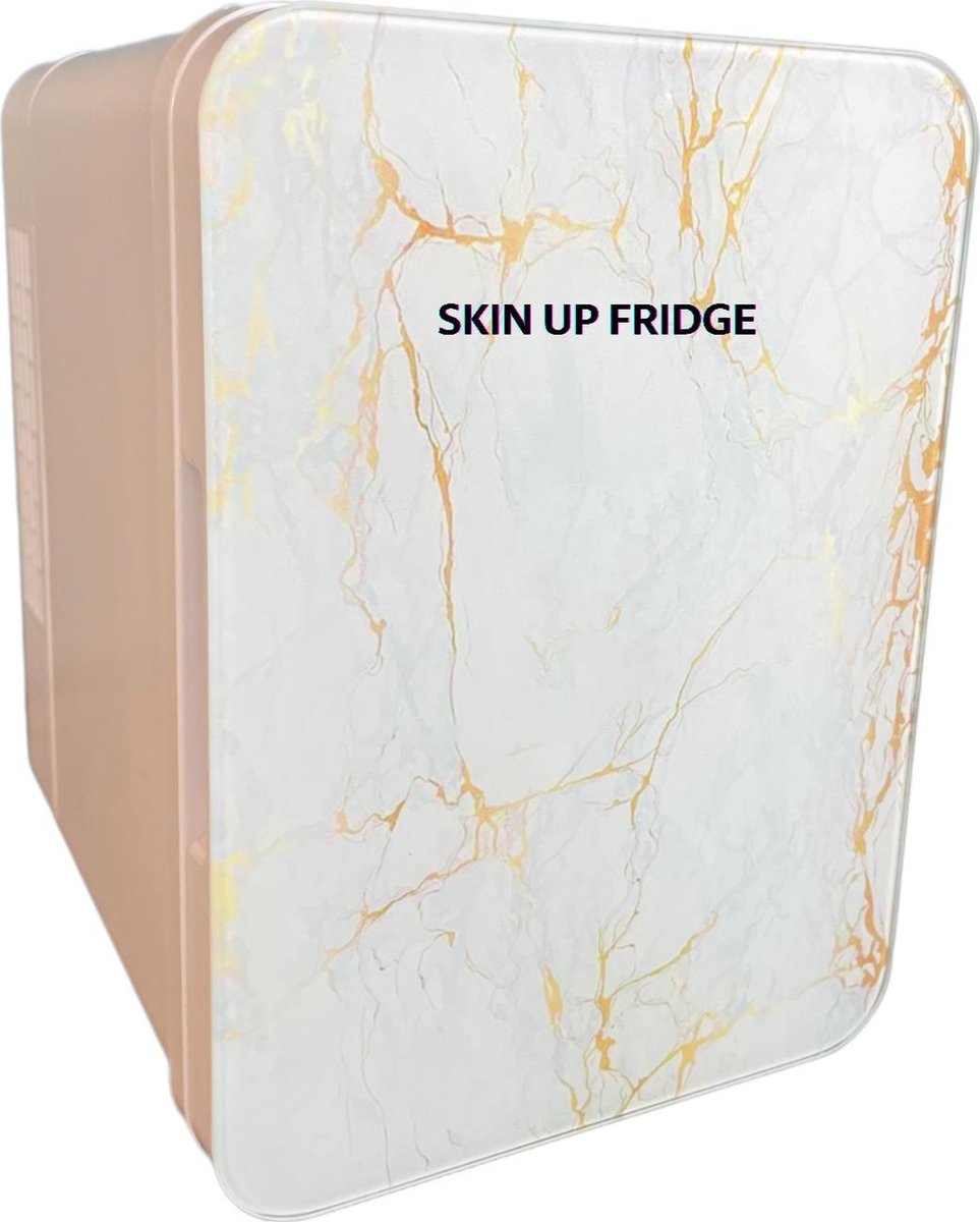 Skin up fridge- Skincare fridge - Mini fridge - Makeup - 4L- WHITE MARBLE