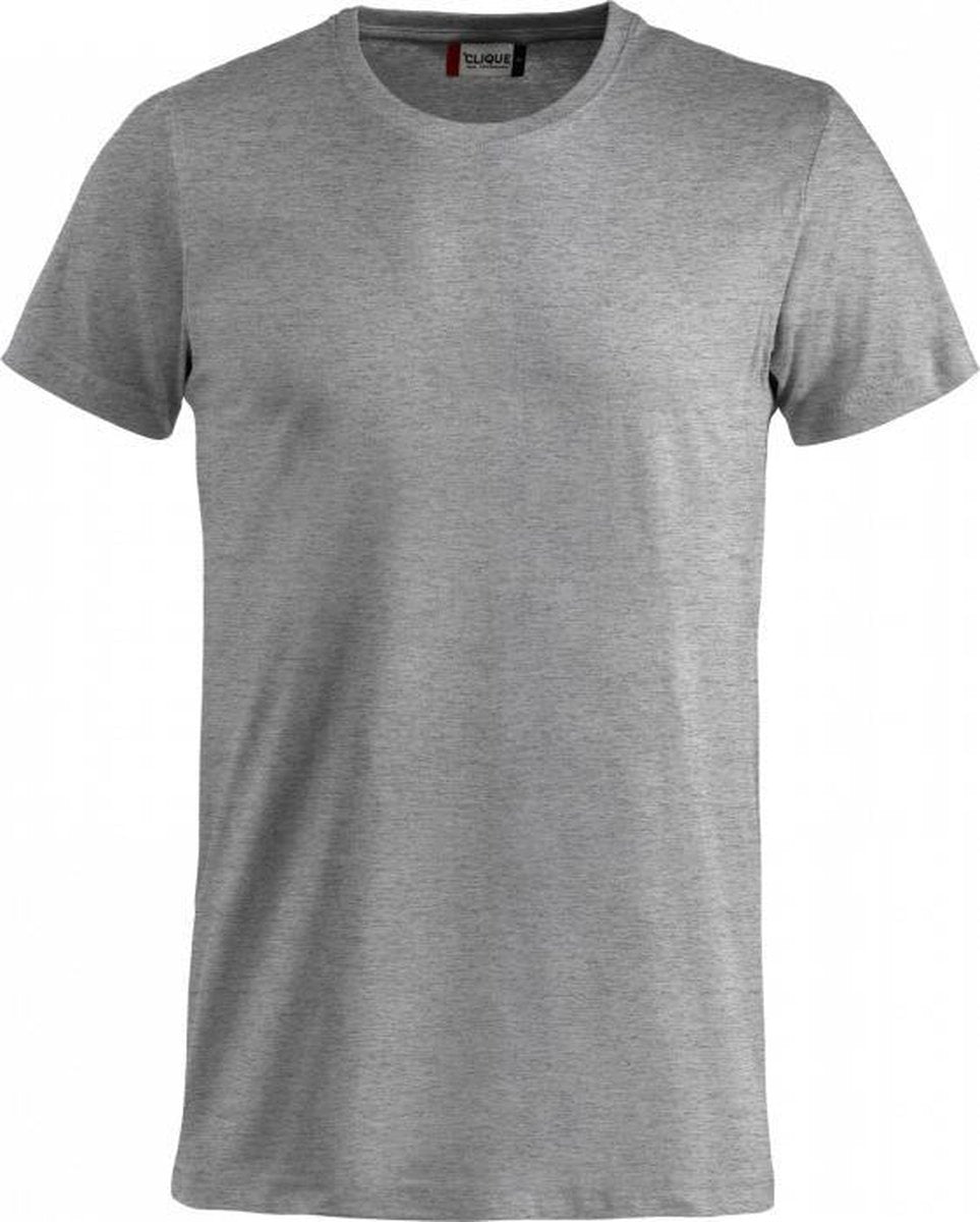 2-Pack Clique bodyfit T-shirt Grijs Maat XL