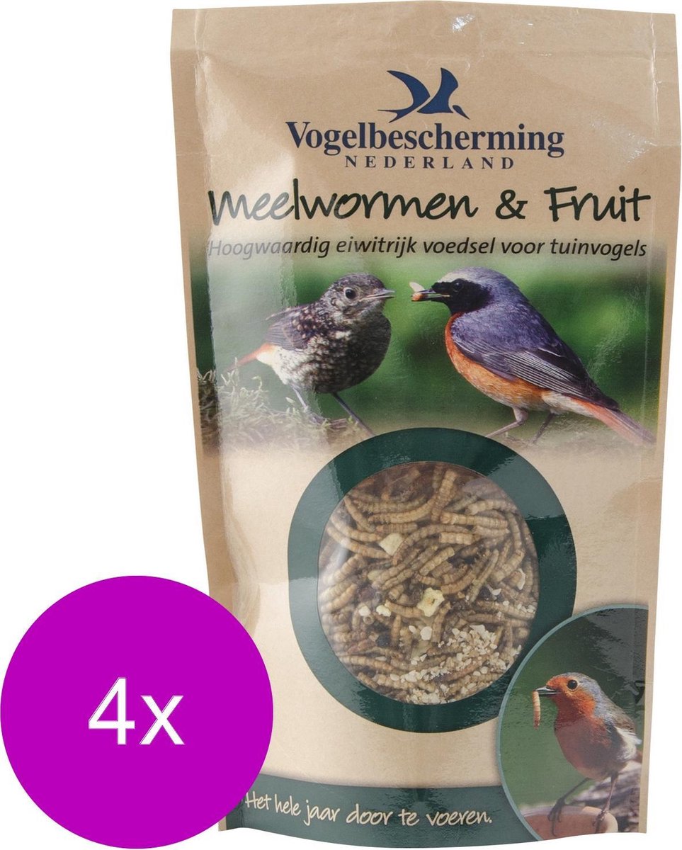 Wildbird Strooivoer - Voer - 4 x Meelwormen&Fruit Vbn