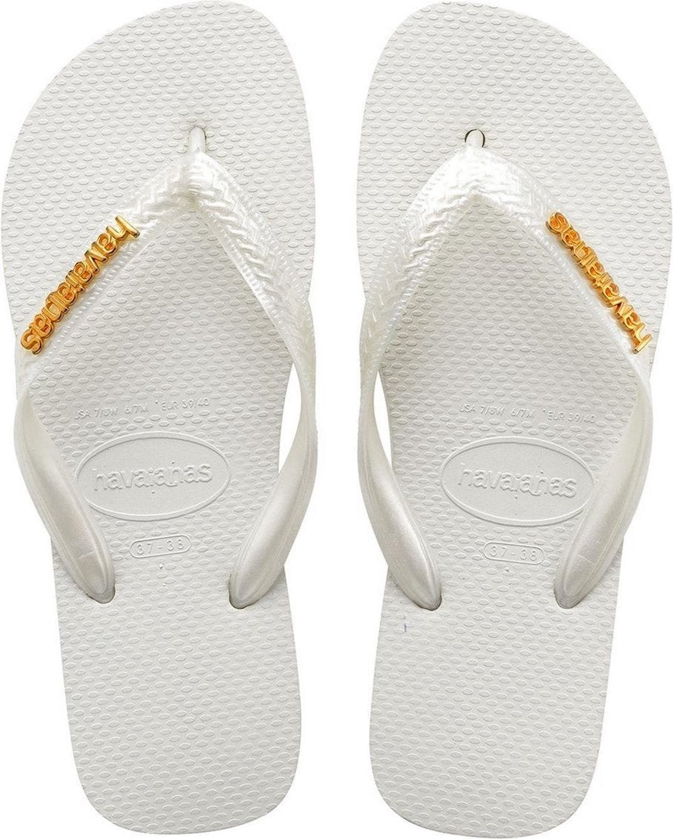 Havaianas - Top Logo Metallic - Wit - Dames - maat  39 - 40