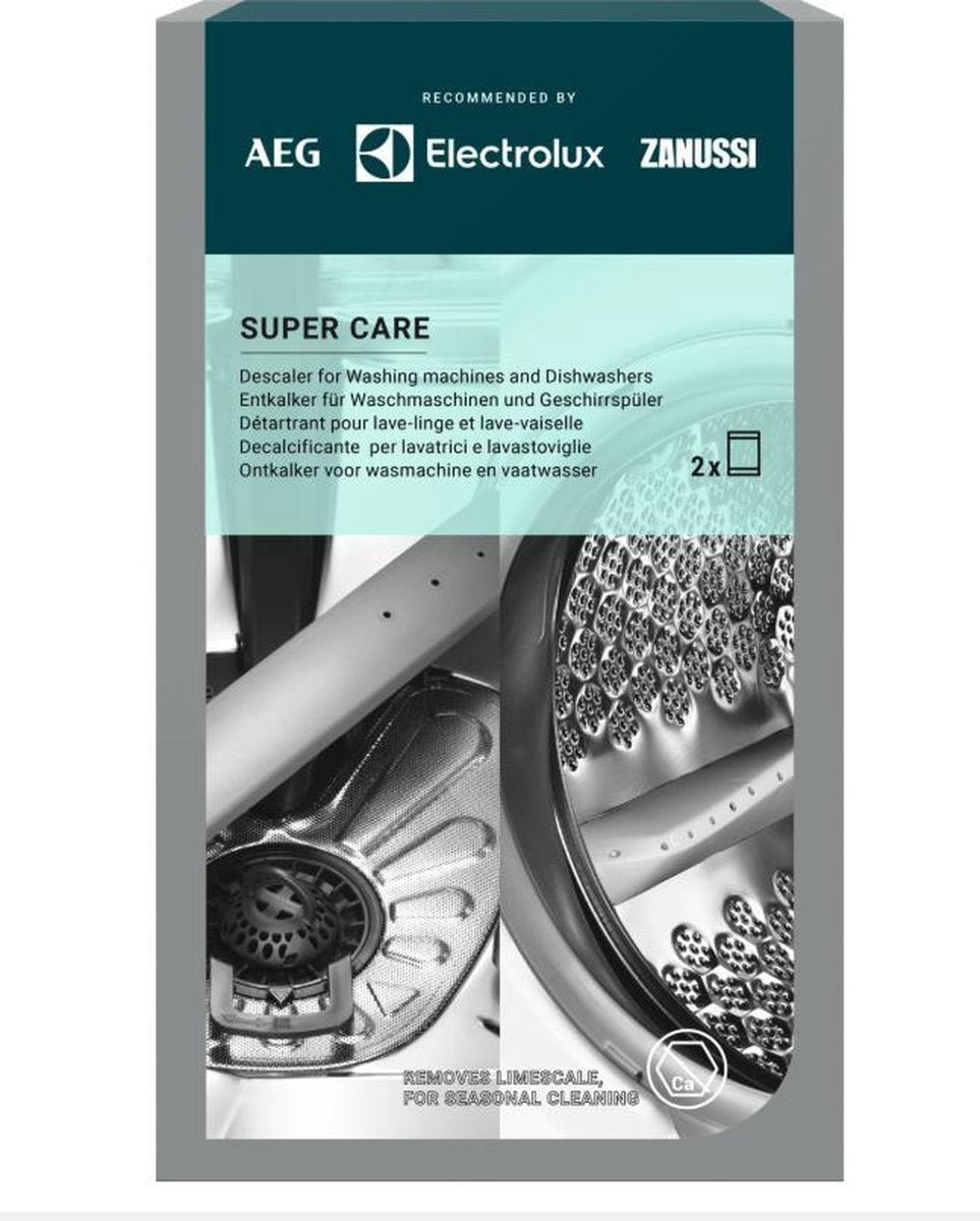 Super care 2 zakjes ontkalkingsmiddel ontkalker antikalk voor wasmachine vaatwasmachine - vaatwasser