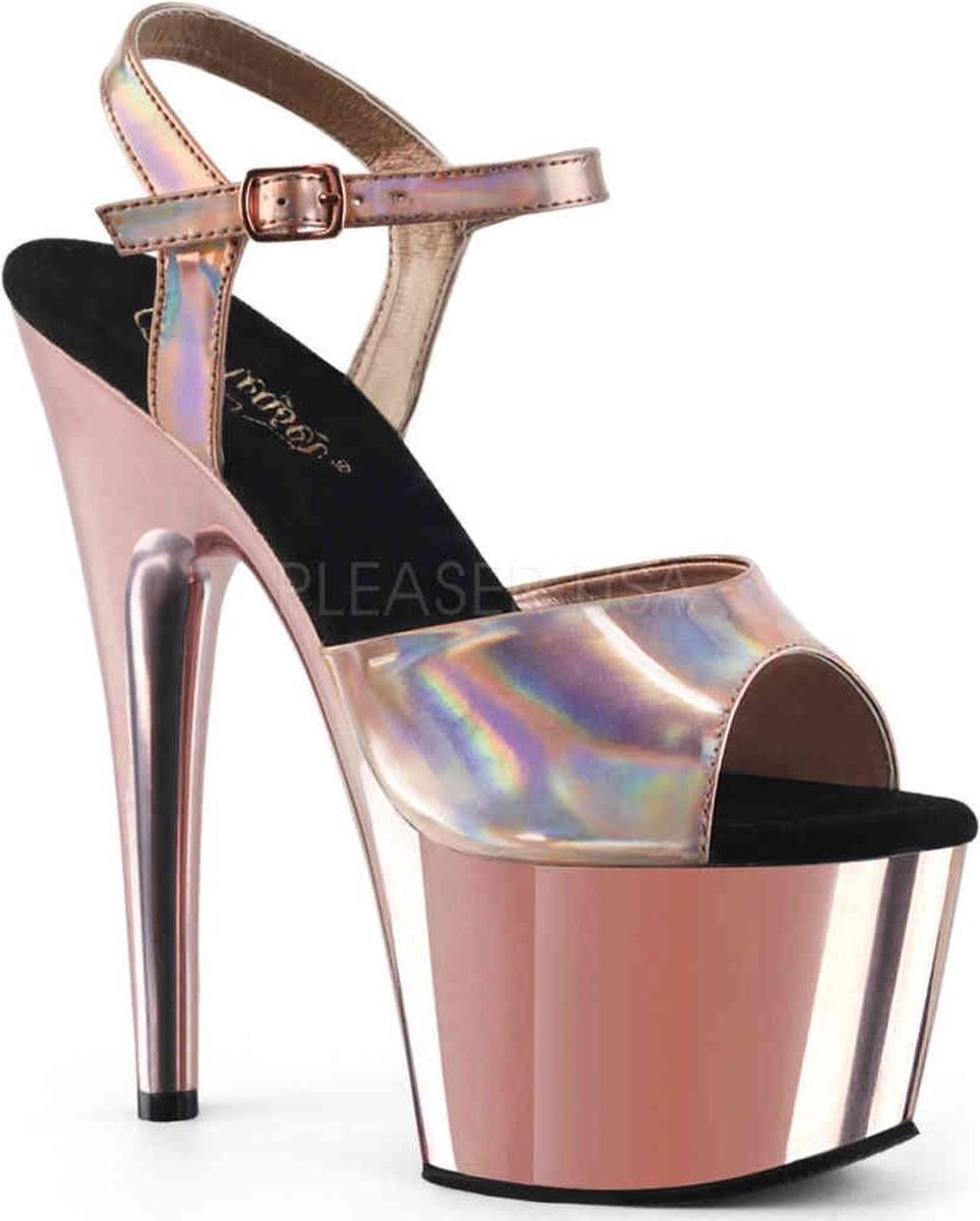 Pleaser Sandaal met enkelband -37 Shoes- ADORE-709HGCH Roze