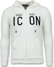 Enos Vest met Capuchon Heren - ICONS Trui Mannen - Wit - Maten: S