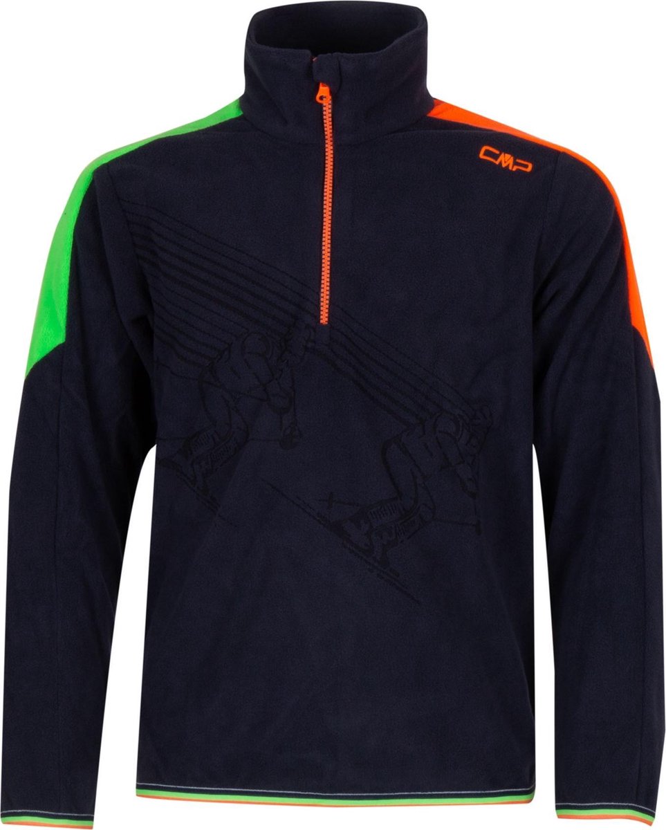 CMP Wintersportpully - Maat 164  - Jongens - donker blauw/groen/oranje