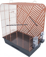 Inter-Zoo vogelkooi Doris industrieel koper/zwart Afm. 58 x 34 x 64