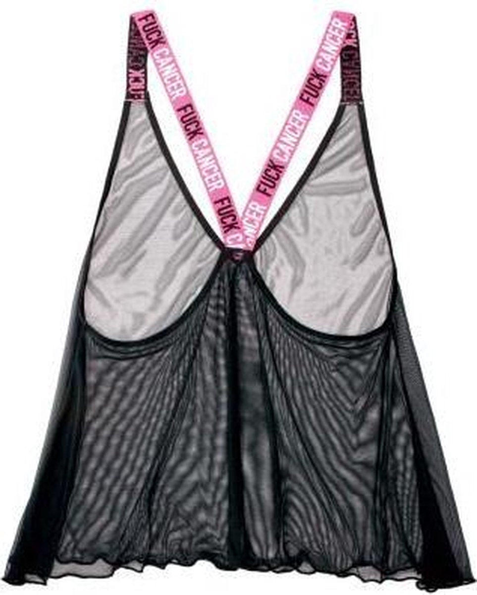 Transparante Tanktop Fuck Cancer - L/XL