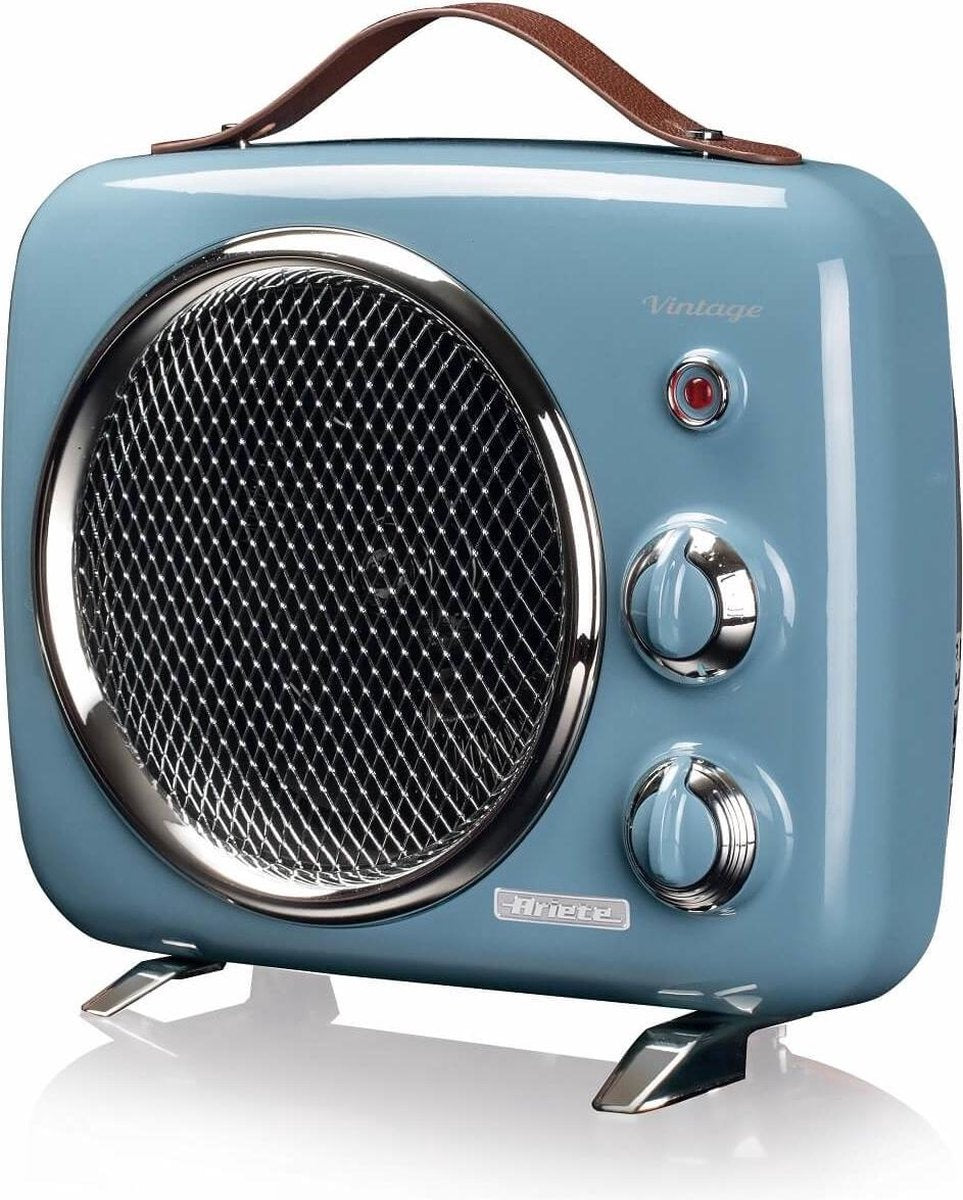 Ariete Draagbare Mini Heater en Ventilator -  Blauw - met instelbare Thermostaat