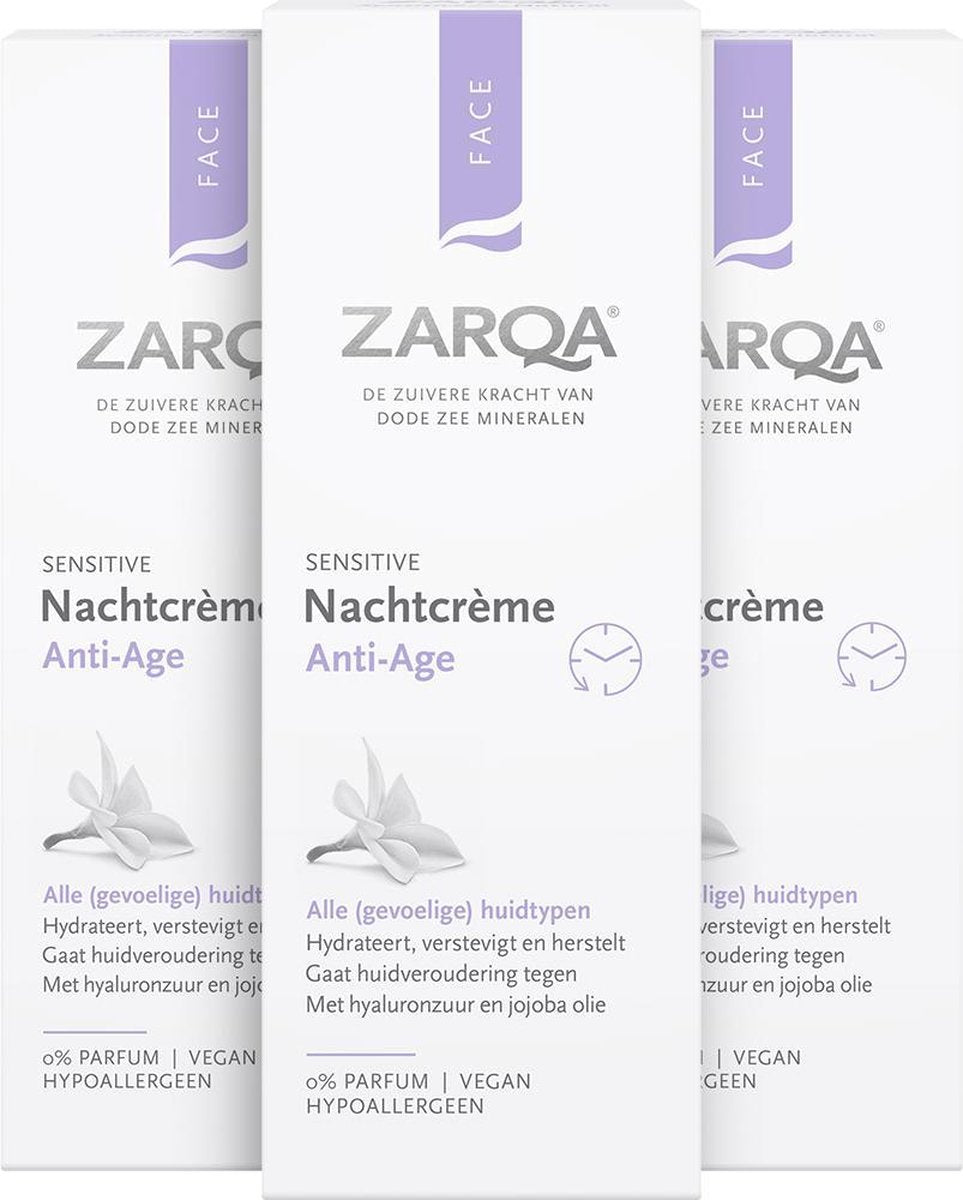 3x Zarqa Nachtcreme Anti-Age 50 ml
