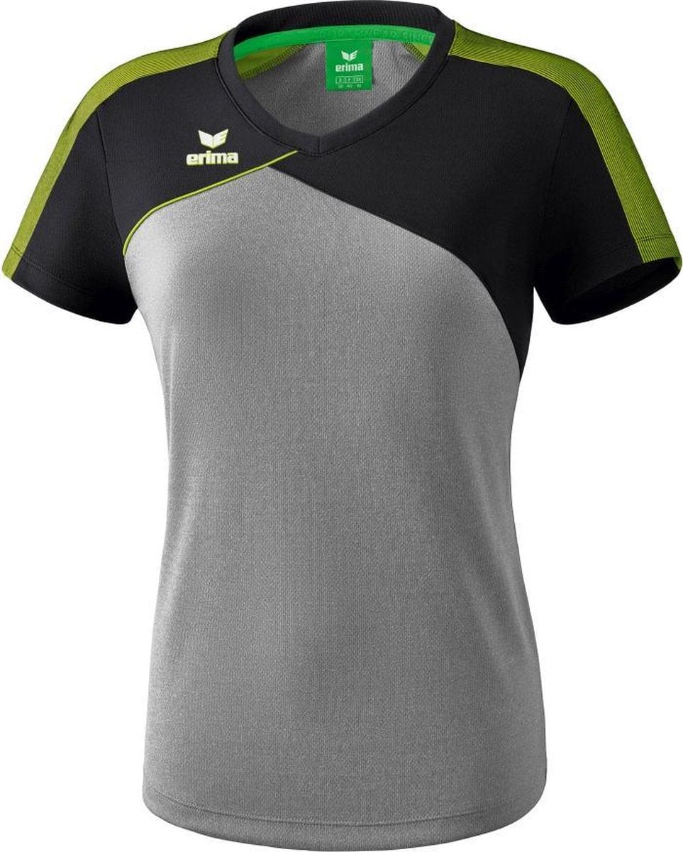 Erima Premium One 2.0 Dames T-Shirt - Voetbalshirts  - grijs donker - 48