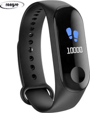 Stappenteller - Calorieënmeter - Hartslagmeter - Sport horloge - Bloeddrukmeter - Afstandmeter - Zwart - Smart Bracelet - IOS & Android - Voor Heren en Dames