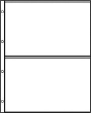 Hartberger Systeemblad S-2 met 2 vakken (226 x 147 mm) 5 stuks insteekhoezen - insteekbladen voor de verzamelaar! - voor kaarten ansichtkaarten postzegelboekjes postzegel postzegelmapjes - flyers - mapjes - boekjes