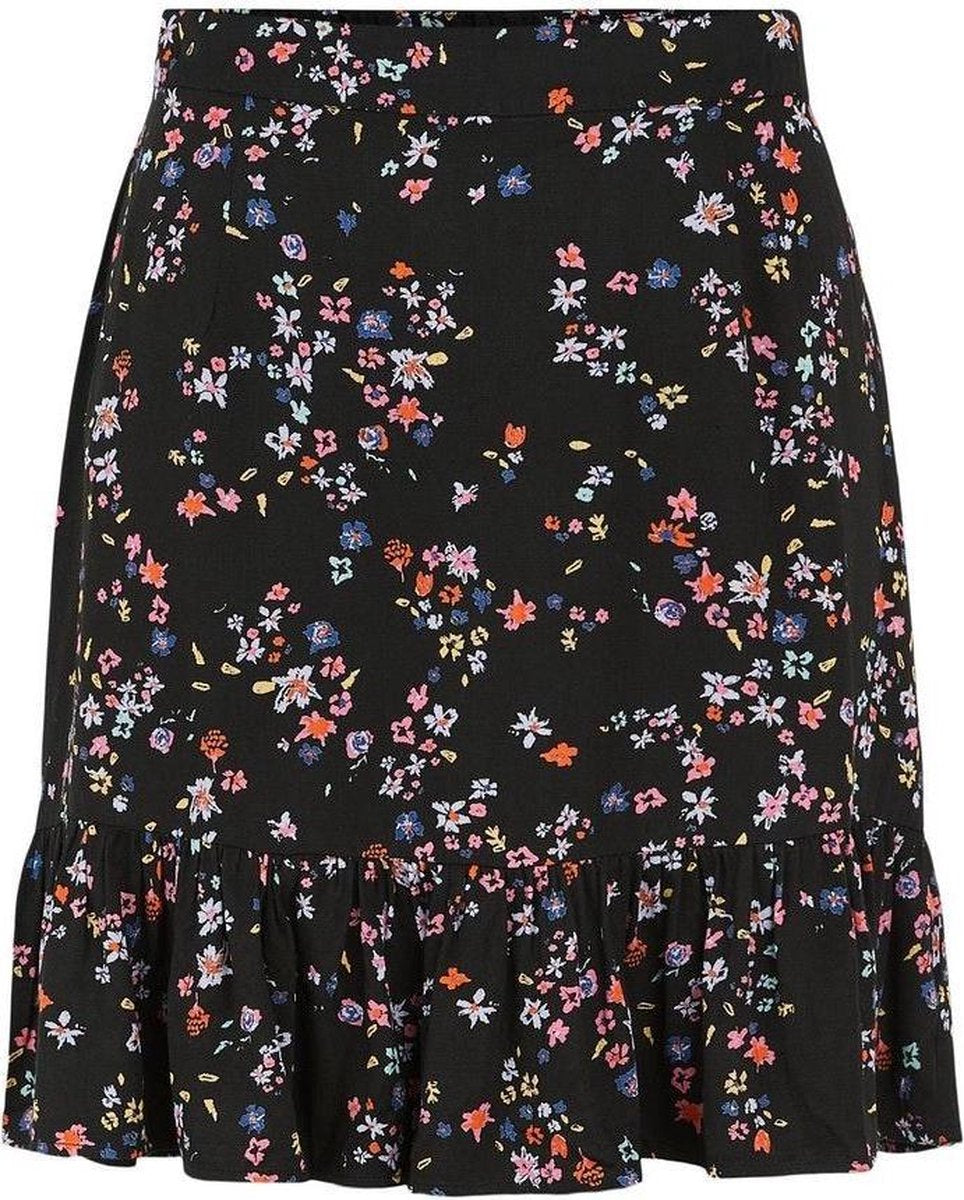 Pclala Mw Skirt 17112579 Black/splash Flo