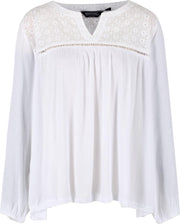 Regatta Calixta Shirt Met V-Hals Viscose En Katoen Voor Dames Wit