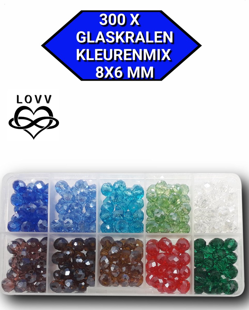 Kralen -Sieraden Maken-300 Glaskralen-Facetgeslepen Electroplated