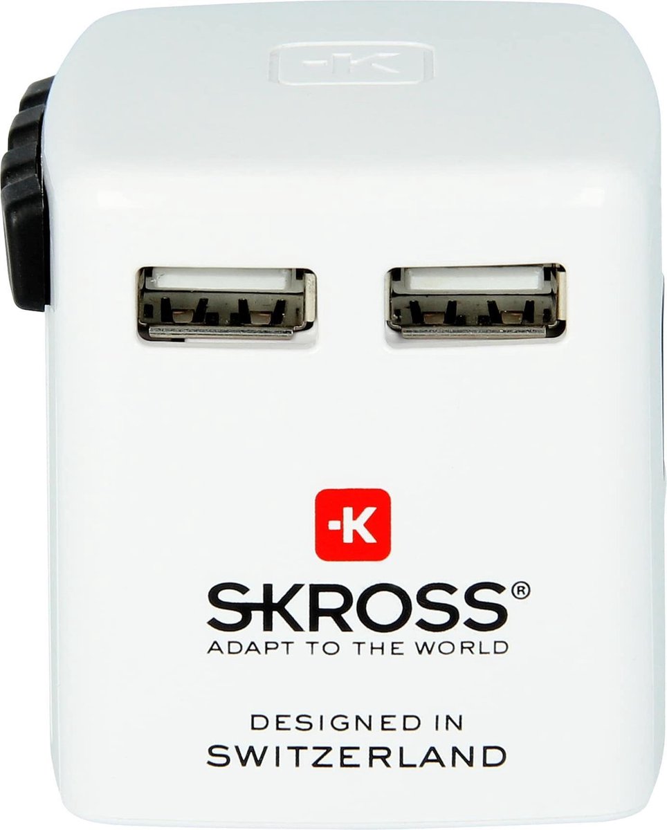 SKROSS Reisstekker World Travel USB oplader