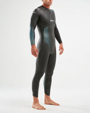 2XU P:1 Propel wetsuit Zwart/Blauw Wetsuit - Heren | 2XU