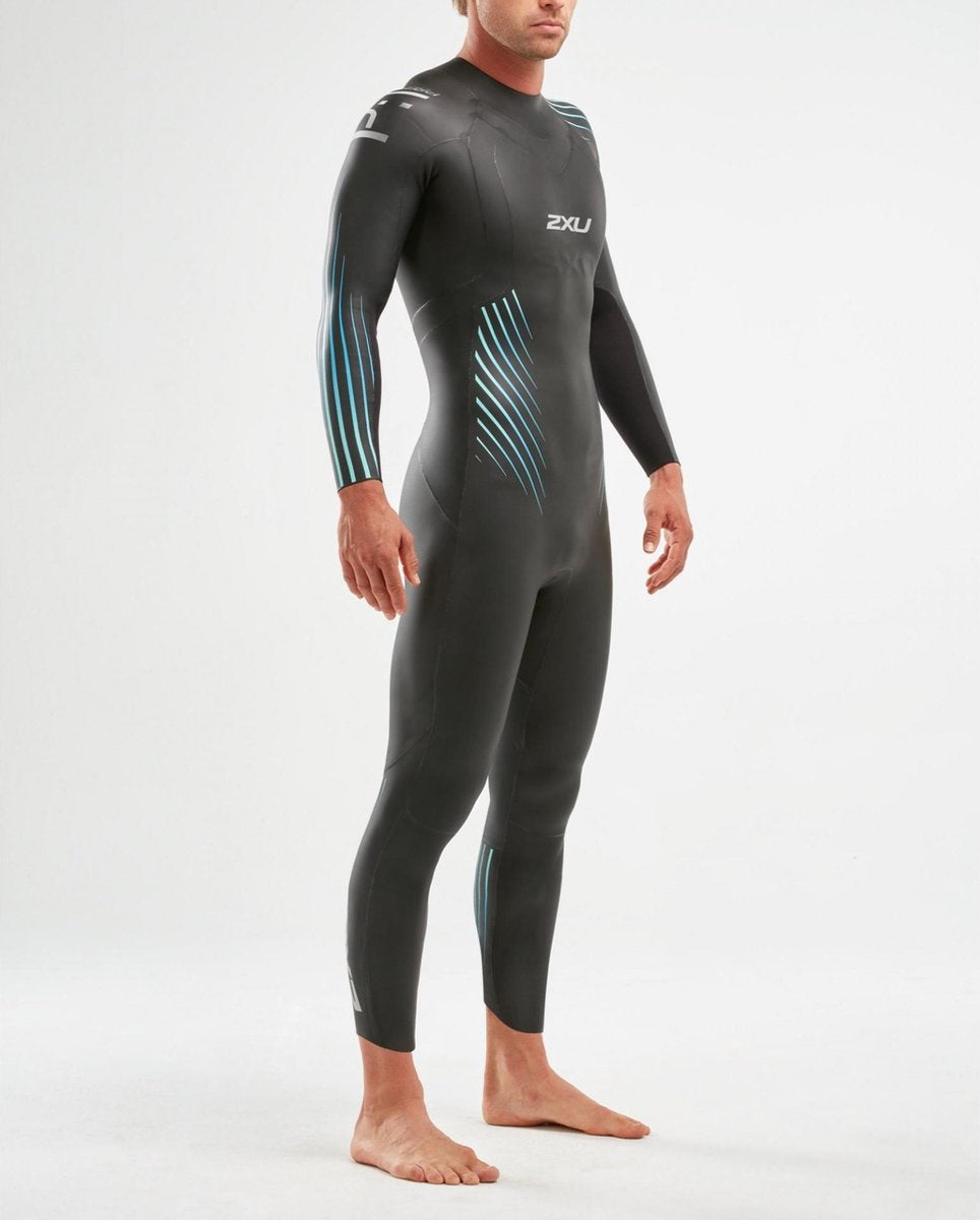 2XU P:1 Propel wetsuit Zwart/Blauw Wetsuit - Heren | 2XU