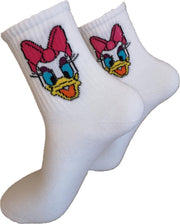 Verjaardag cadeautje voor hem en haar - Daffy Duck Sokken - Tekenfilm Sokken - Tennis Leuke sokken - Vrolijke sokken - Luckyday Socks - Sokken met tekst - Aparte Sokken - Socks waar je Happy van wordt - Maat 37-44