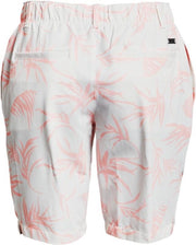 UA Links Printed Short-White / Beta Tint / Jet Gray maat: 14    dames > golf kleding > shorts skort rok